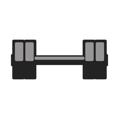 dumbbell vector illustration. Sports equipment, weight lifting, exercise, strength and gym concept.