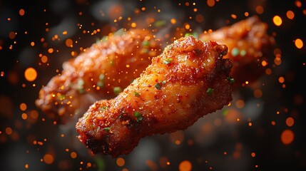 Spicy Fried Chicken Wing with Chili Peppers