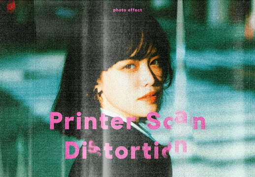 Printer Distortion Scanned Photo Effect