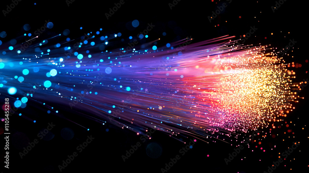 Poster dynamic ai generated light trails digital art colorful background abstract environment vibrant conce