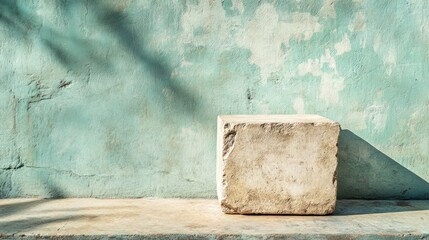 Stone Block Wall Background.