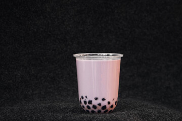 Bubble tee close up on isolated background