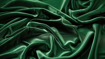 Obraz premium Soft and smooth green velvet fabric background with space for text.