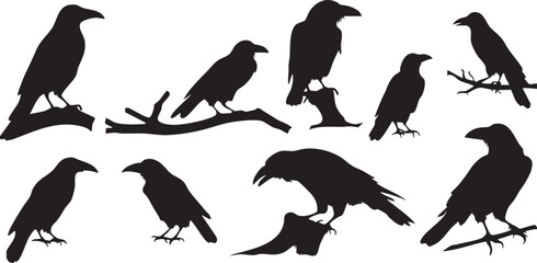 Simple Crow Vector Clipart