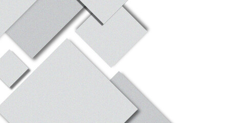 Abstract grey line with square shape geometry vector background with soft shadow on neutral light grey textured background.3d architecture pattern design. Template for branding business ..	