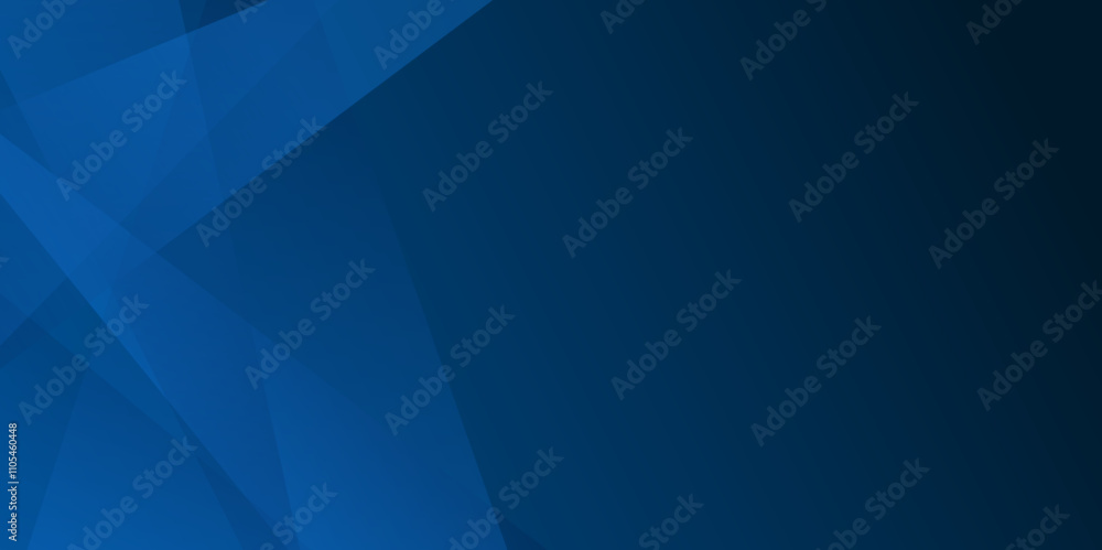 Poster Abstract dark blue geometric triangle line shape with futuristic concept. screen and overlay layers. Vector illustration. abstract graphic design banner pattern presentation background web template.