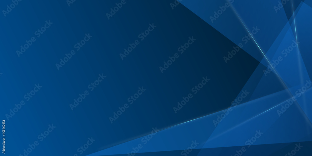 Fototapete Abstract dark blue geometric triangle line shape with futuristic concept. screen and overlay layers. Vector illustration. abstract graphic design banner pattern presentation background web template.