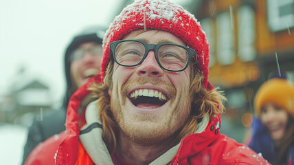 Happy young European man, casual guy looking at camera, headshot close up face portrait.