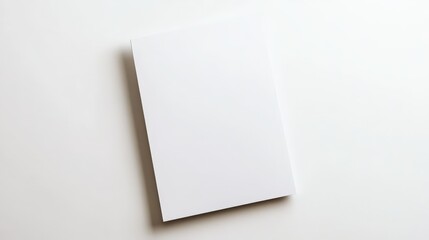 Elegant blank half-folded brochure mockup with clean textures, isolated on a bright white canvas,