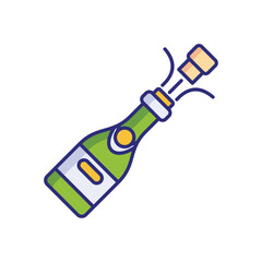 Champagne Bottle vector icon