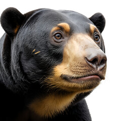 sun bear on white background
