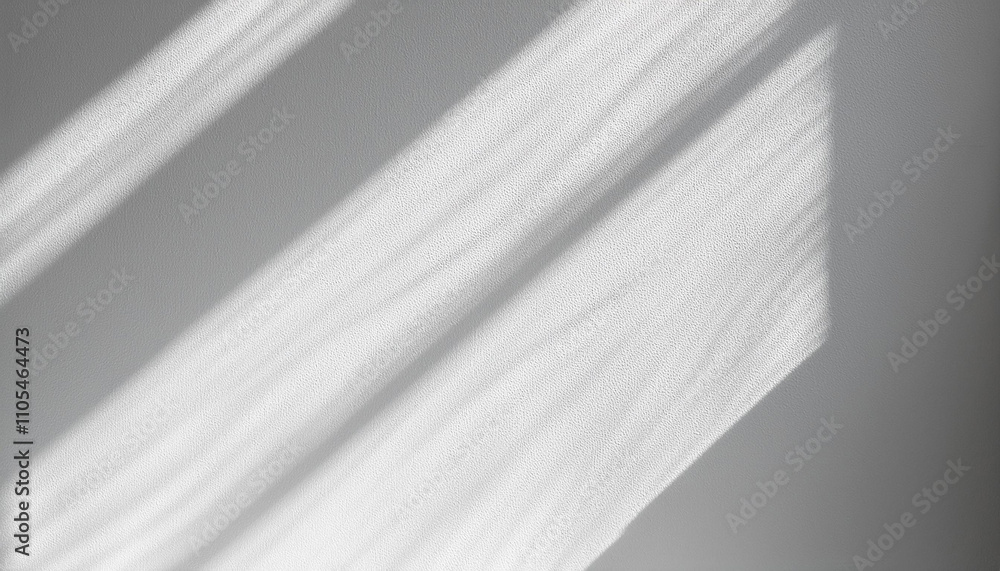 Aufkleber abstract light reflection and grey shadow from window on white wall background. gray window shadows 