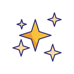 Glittering Stars vector icon