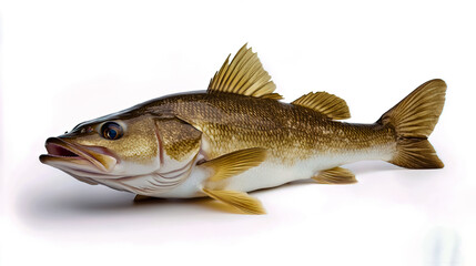 Obraz premium A codfish isolated on a white background.