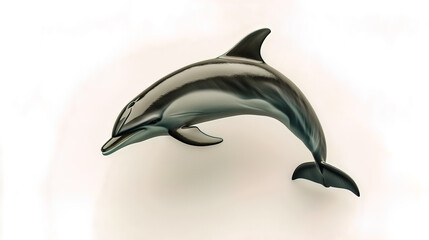 Fototapeta premium A dolphin isolated on a white background.
