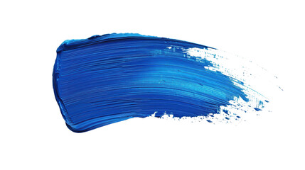 Blue paint brush stroke