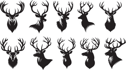 Deer Silhouette Vector Icon