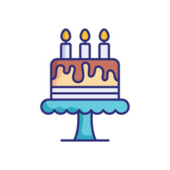 Celebration Cake vector icon