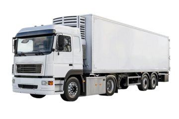 High-Performance Refrigerated Truck for Fresh Produce Isolated on Transparent Background