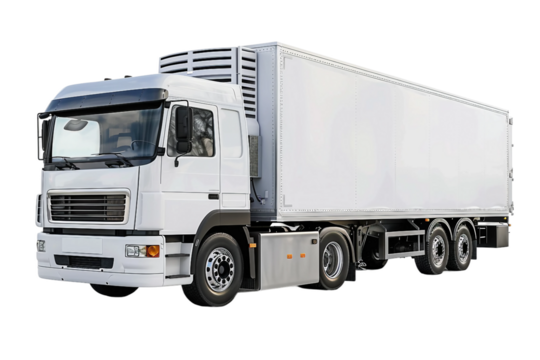 High-Performance Refrigerated Truck for Fresh Produce Isolated on Transparent Background