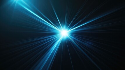 Obraz premium Bright blue light is shining through a dark background. The light is so bright that it almost looks like a star
