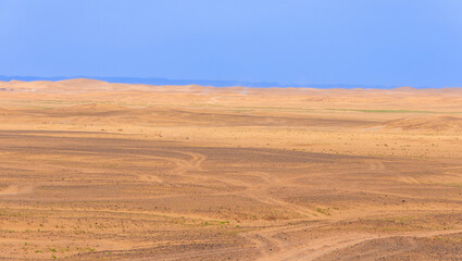 View of the Magnificent Landscape of the Sahara Desert in Morocco