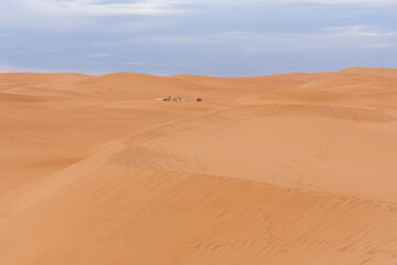 View of the Magnificent Landscape of the Sahara Desert in Morocco