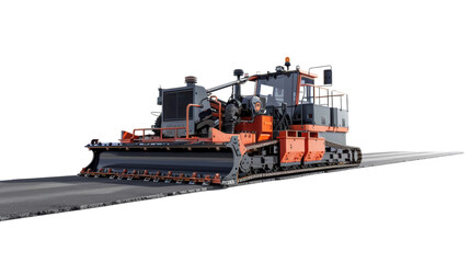 Asphalt paver, isolated