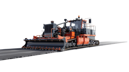 Asphalt paver, isolated