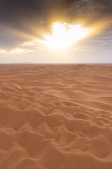 View of the Magnificent Landscape of the Sahara Desert in Morocco