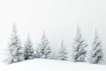 Fototapeta premium snow covered pine tree