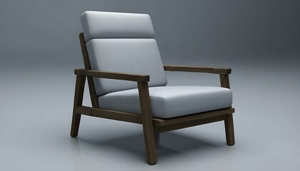 Elegant gray wooden chair seamlessly blends with modern decor