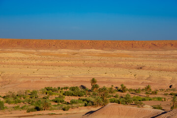 View of the Magnificent Landscape of the Sahara Desert in Morocco