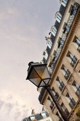 Low angle view in a Parisian avenue