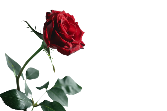Elegant Rose in Full Bloom with Intricate Petal Structure isolated on transparent background