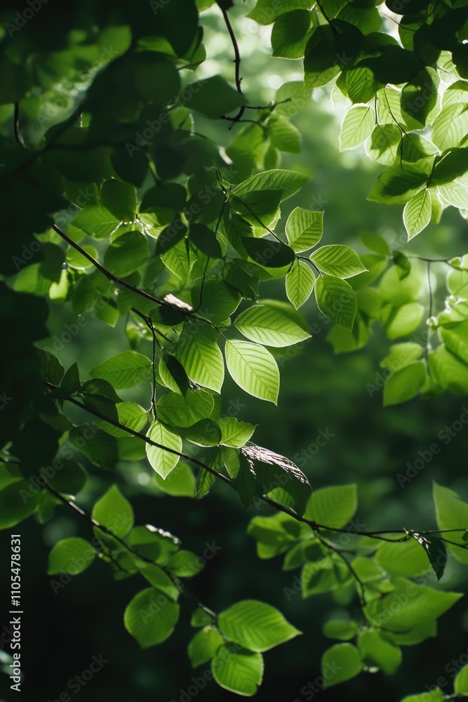 Poster tree with green leaves is shown in the foreground. the leaves are large and full, creating a sense o