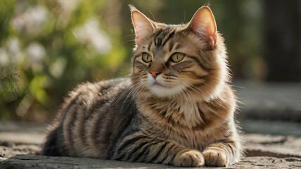 grey cat, white cat, cat in garden, blue eyes cat, kitten, pet animal, cat