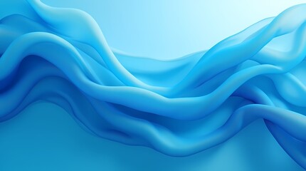 Fototapeta premium Abstract background made of translucent blue silk fabric