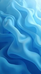 Fototapeta premium Abstract background made of translucent blue silk fabric