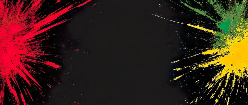Black History Month Background with Red, Yellow, and Green