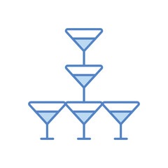 Wine Glass Tower vector icon
