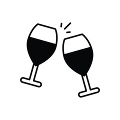 Champagne Glasses vector icon
