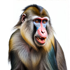 Obraz premium mandrill on white background