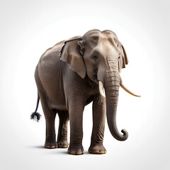 Obraz premium asian elephant on white background