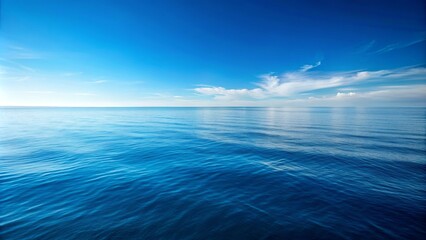 Fototapeta premium Serene Ocean Horizon A Vast Expanse of Deep Blue Water Under a Bright Summer Sky