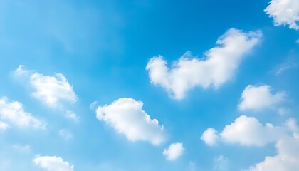 Fototapeta premium Aerial view of pure sky with lightweight floating clouds.