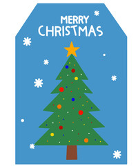 christmas card with tree