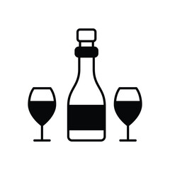 Wine Bottle vector icon