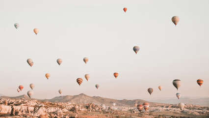 Scenic Hot Air Balloon flight over Cappadocia at Sunrise