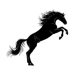 Horse jump silhouette vector 